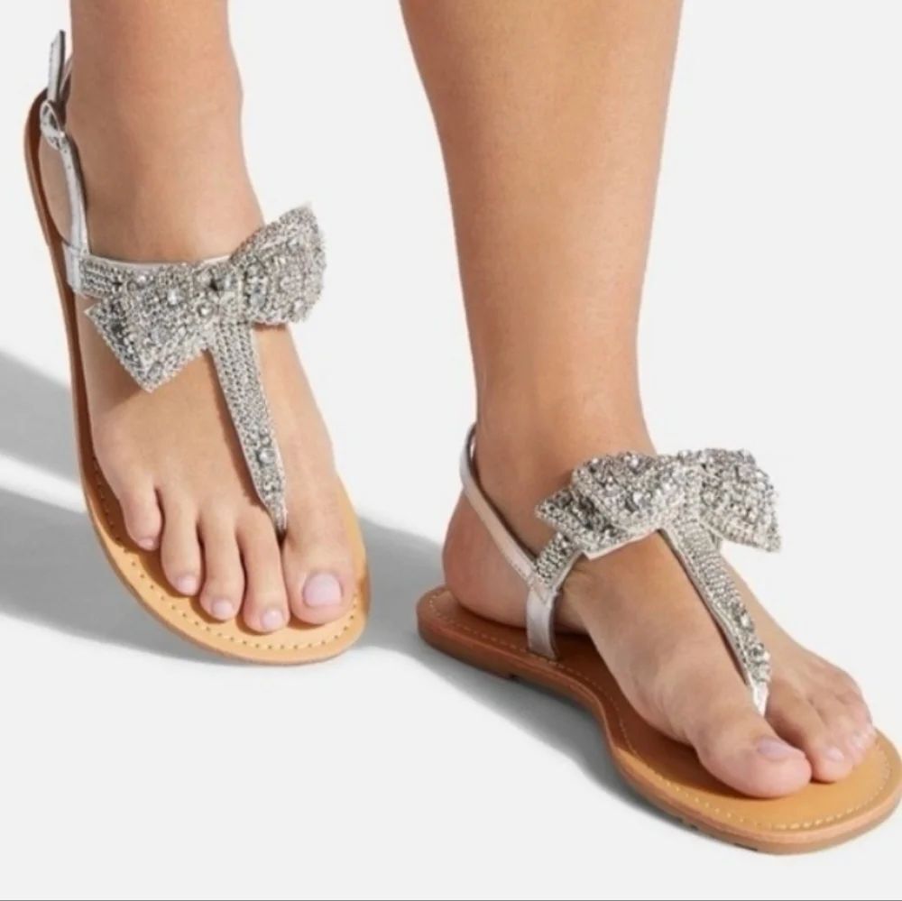 BRAND NEW SANDAL FOREVER with SPARLKING BOWNOT